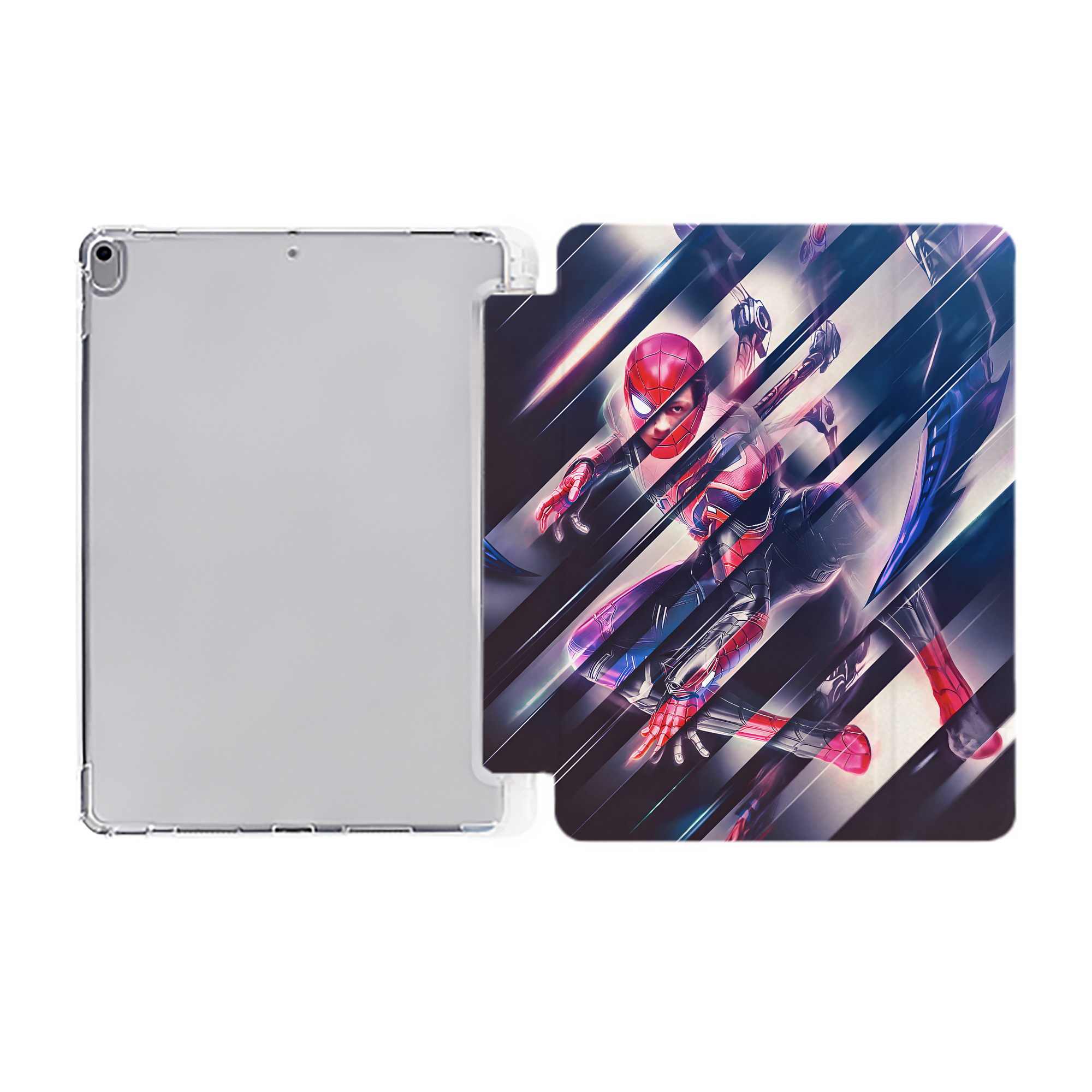 （画像用） アベンジャーズ The Avengers IPad ケース ペン収納付き 三つ折りスタンド PUレザー×シリコン 対応機種9.5/10.5/10.9インチ